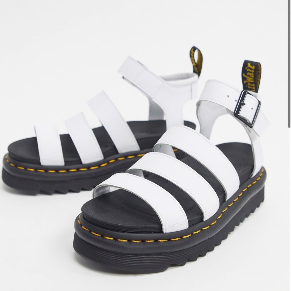 Dr. Martens Blair White Platform Sandals